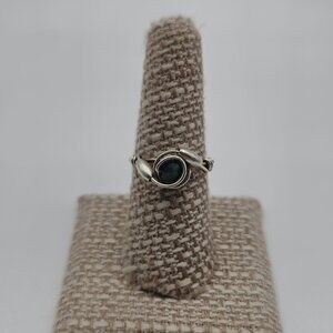 Size 7.75 Sterling Silver Handmade Wire Chrysocolla Stone Ring A3280